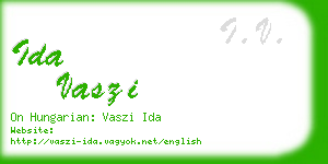 ida vaszi business card